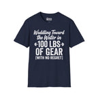Waddling Toward The Water in 100Ibs Of Gear T-Shirt