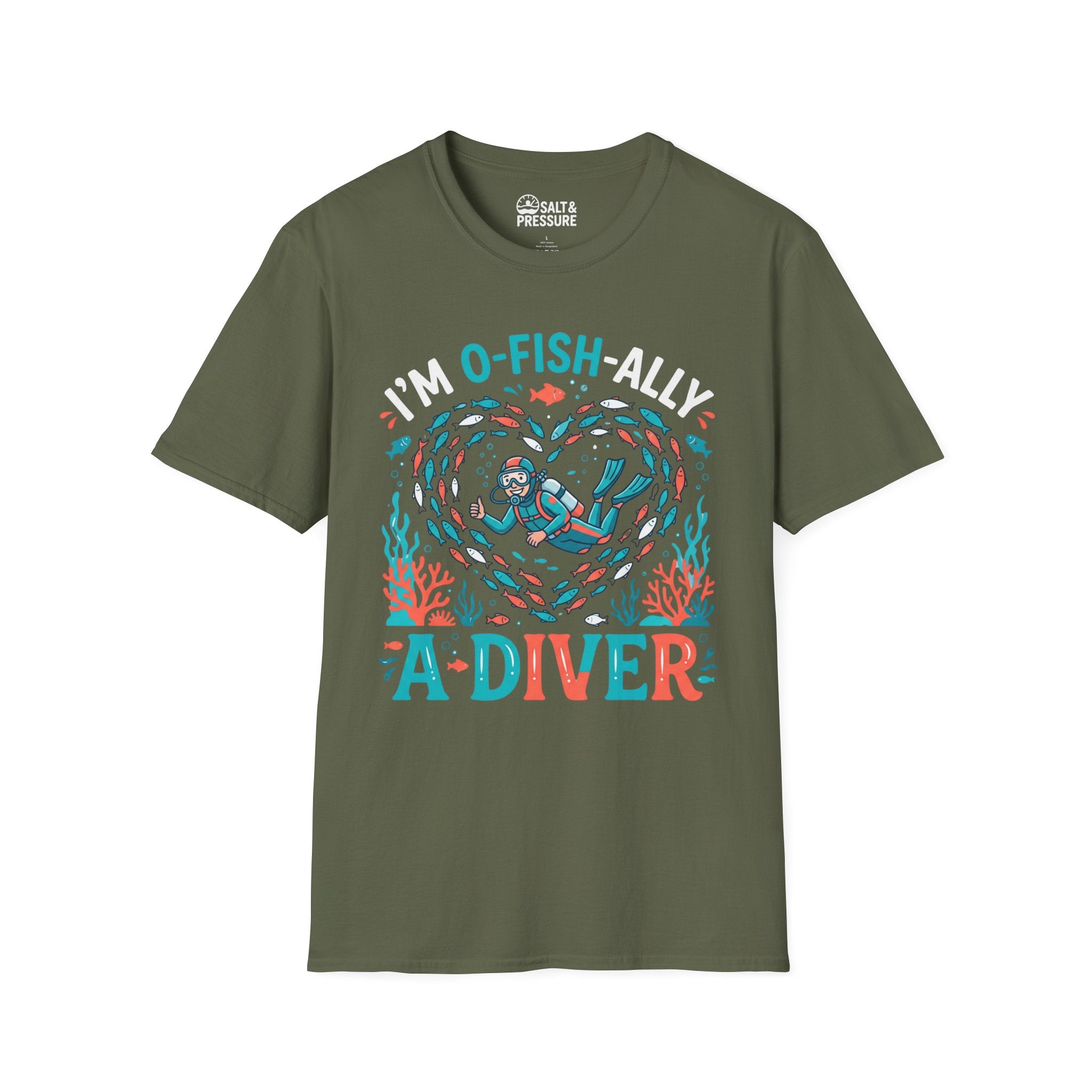 I'm O-Fish-Ally A Diver T-shirt