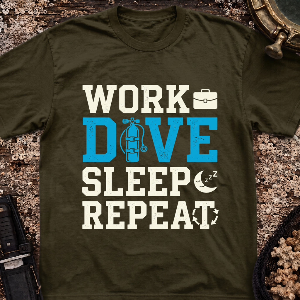 Work Dive Sleep Repeat T-Shirt