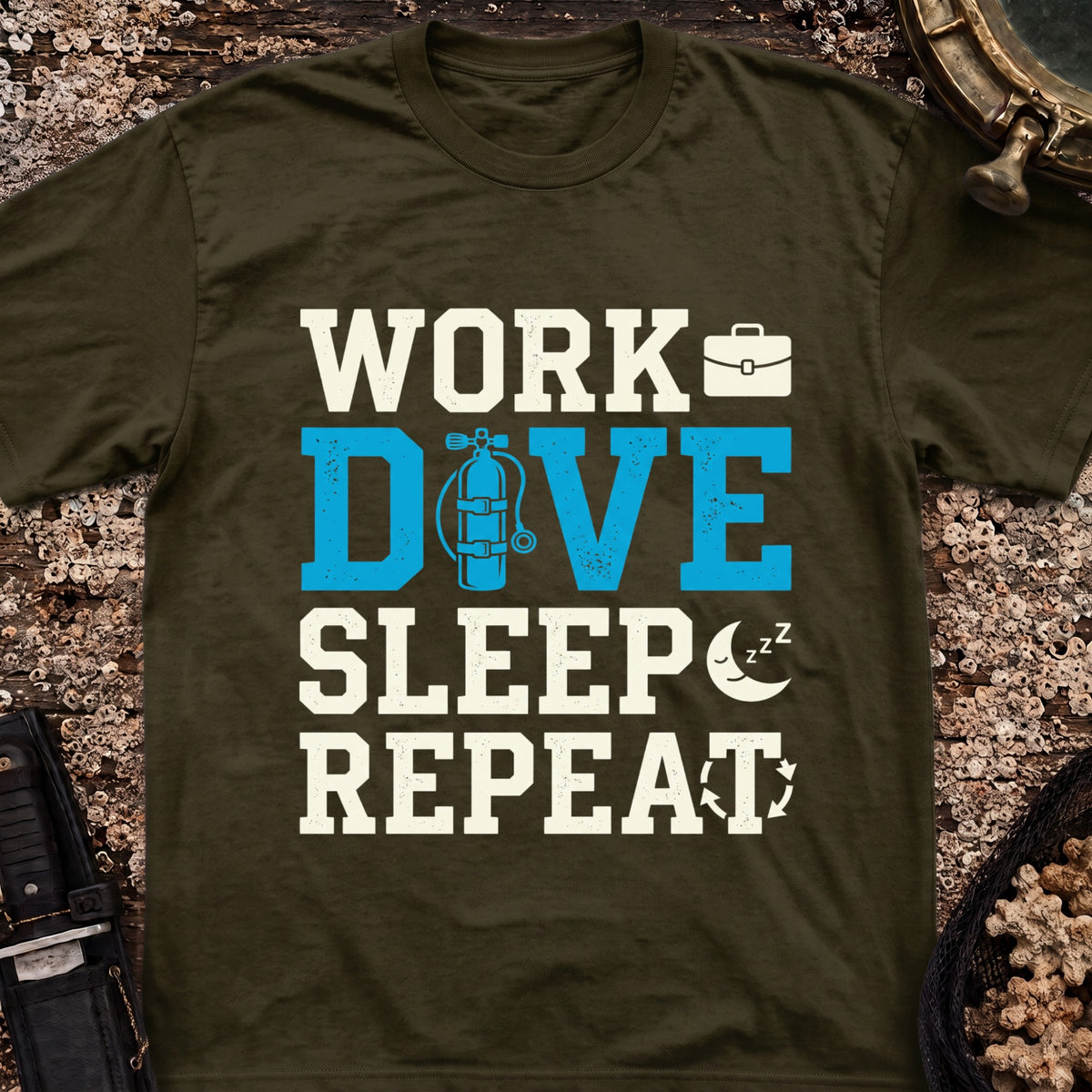 Work Dive Sleep Repeat T-Shirt