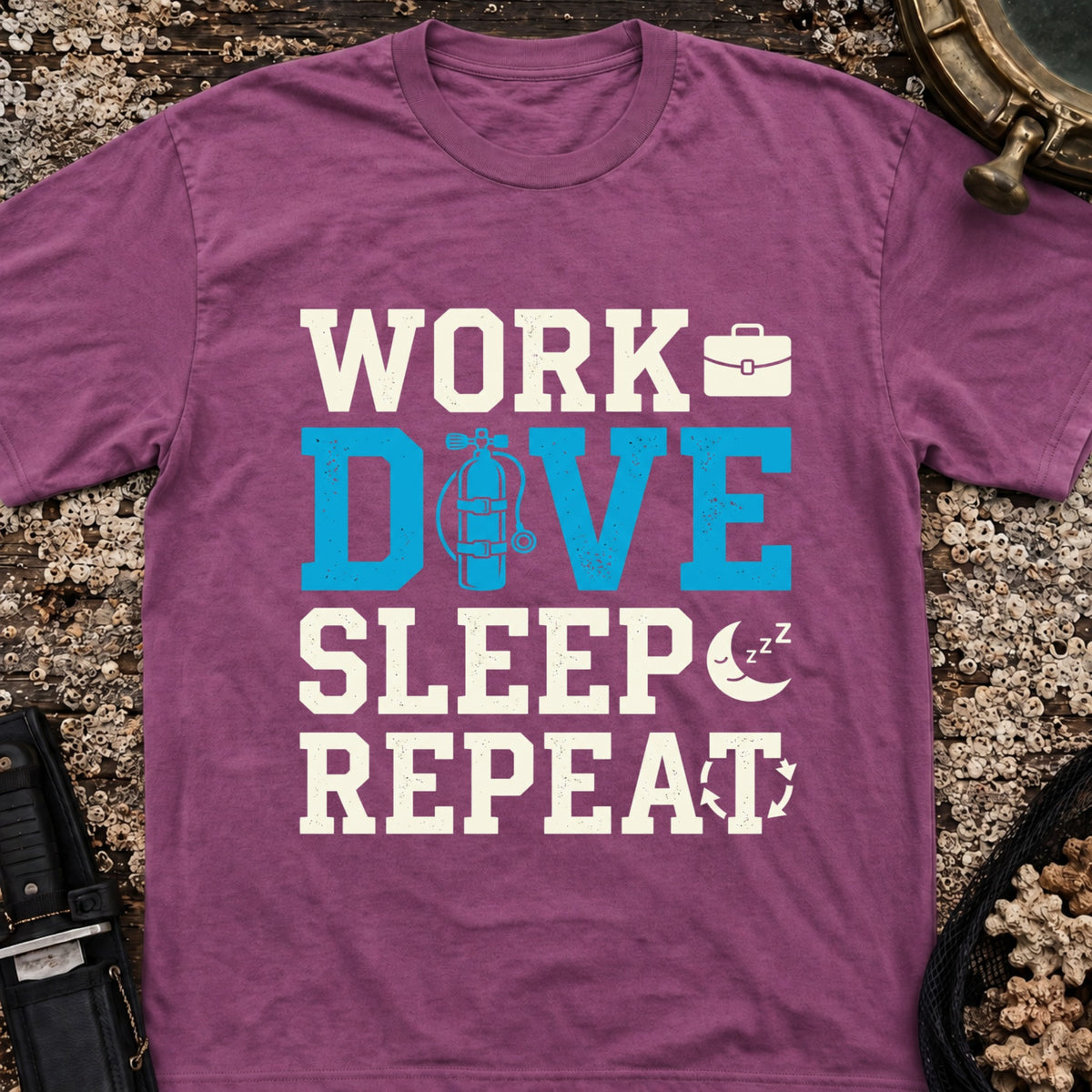Work Dive Sleep Repeat T-Shirt