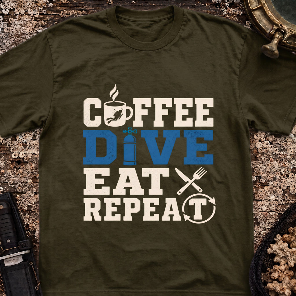 Coffee Dive Eat Repeat T-Shirt