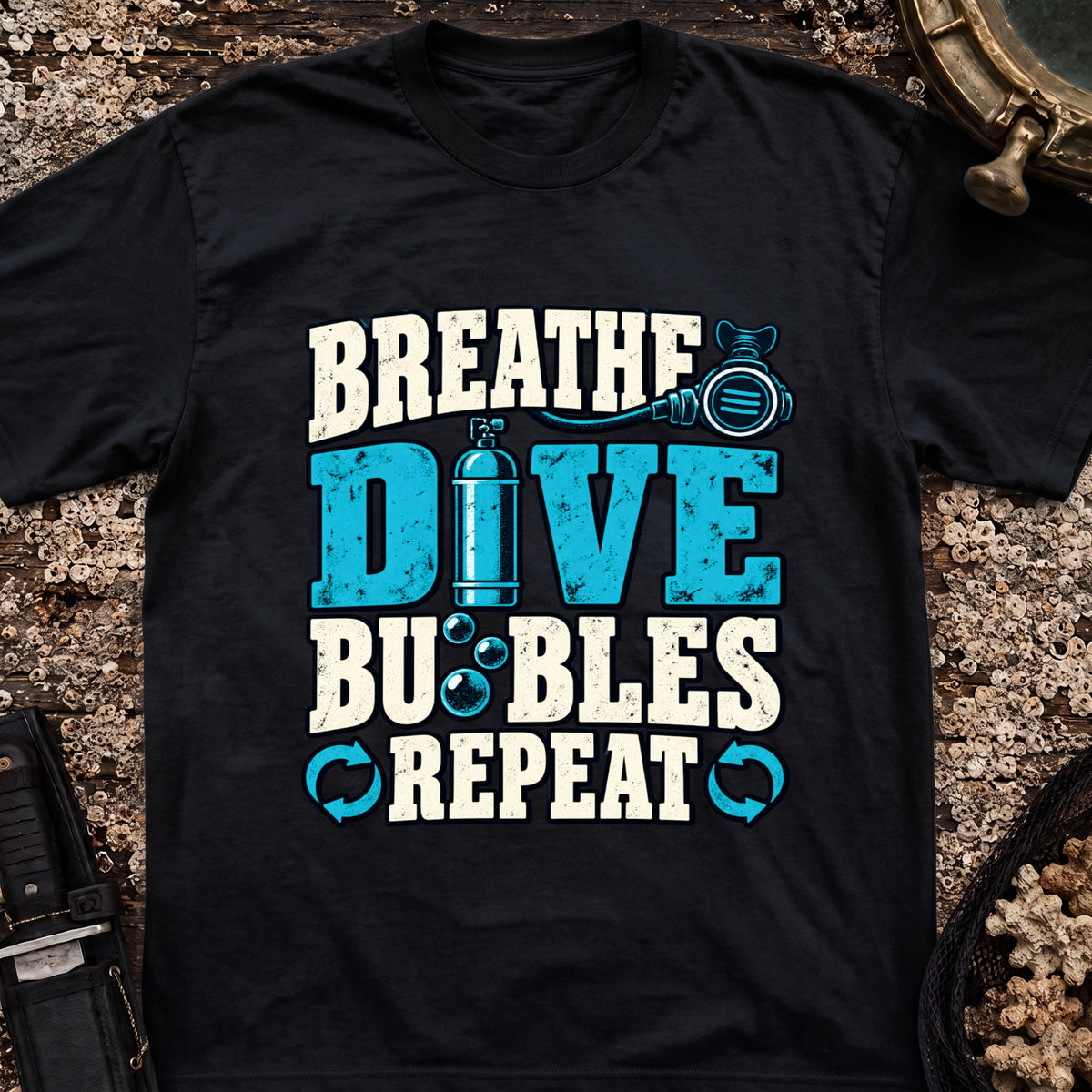 Breath Dive Bubbles Repeat T-Shirt