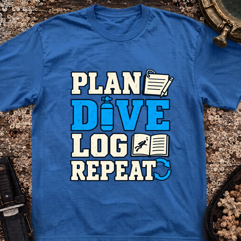 Plan Dive Log Repat T-Shirt