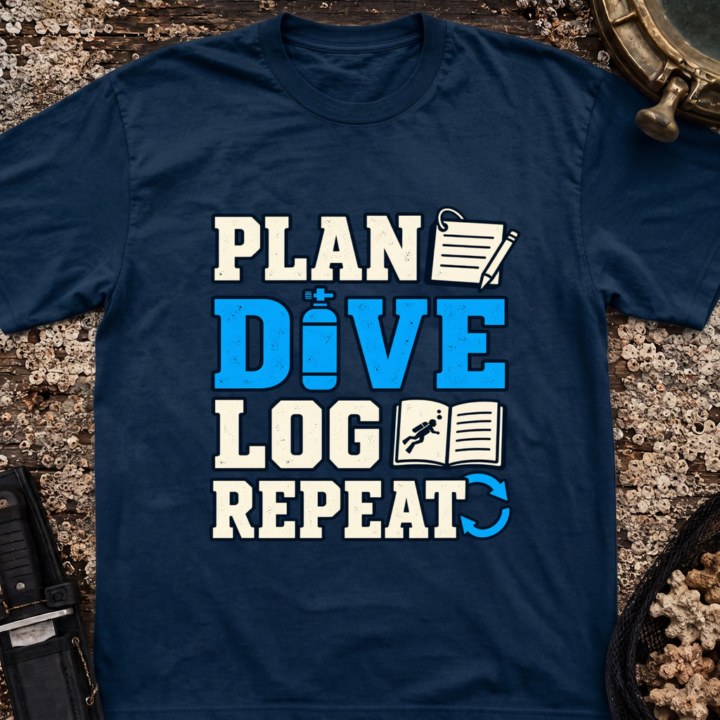 Plan Dive Log Repat T-Shirt