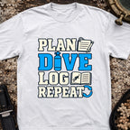 Plan Dive Log Repat T-Shirt