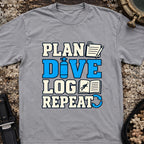 Plan Dive Log Repat T-Shirt