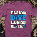 Plan Dive Log Repat T-Shirt