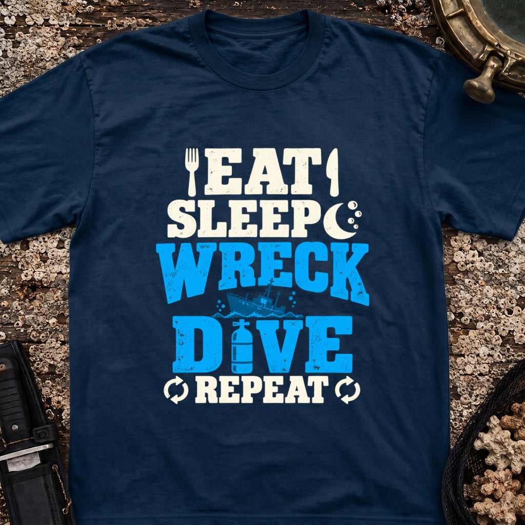 Eat Sleep Wreck Dive Repeat T-Shirt