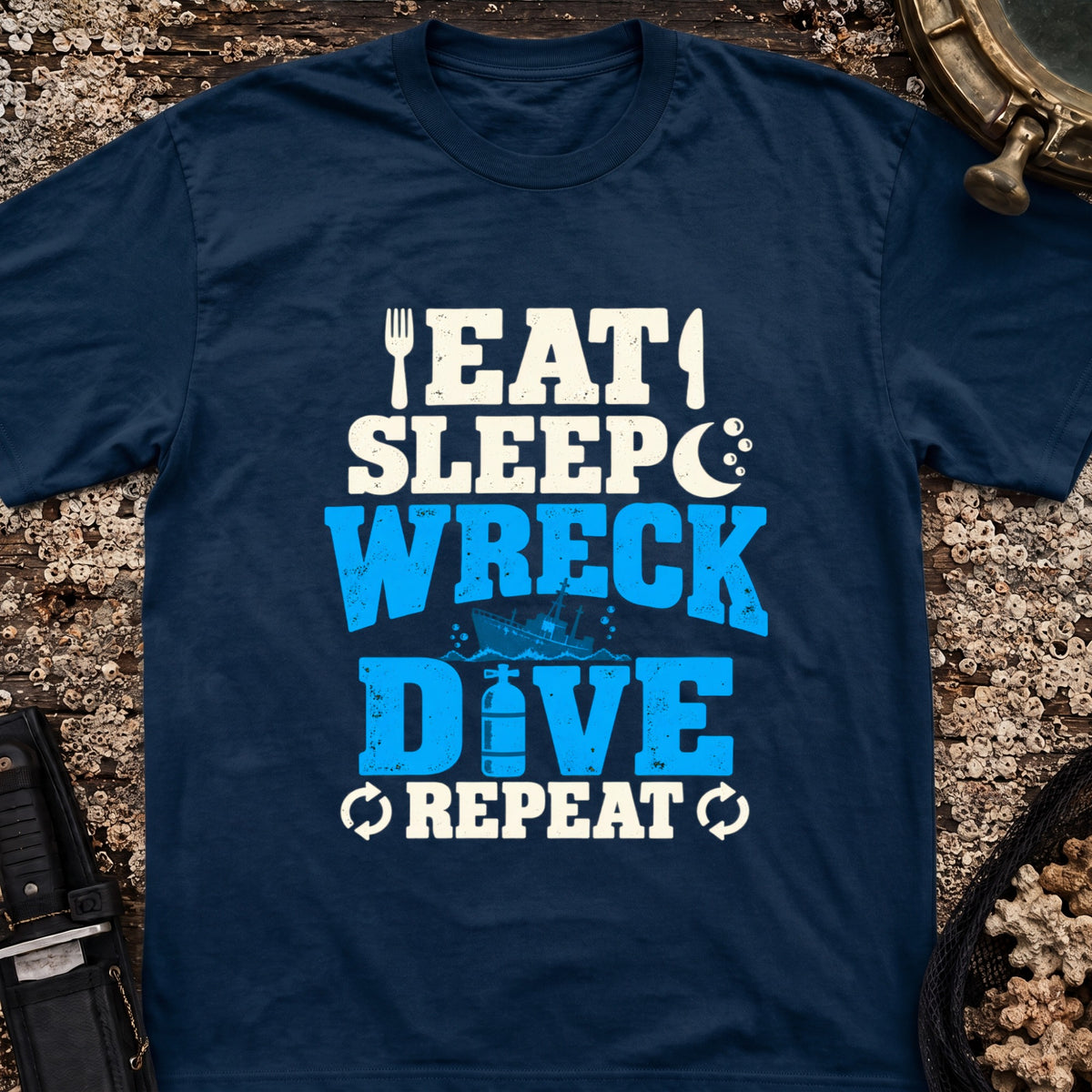 Eat Sleep Wreck Dive Repeat T-Shirt