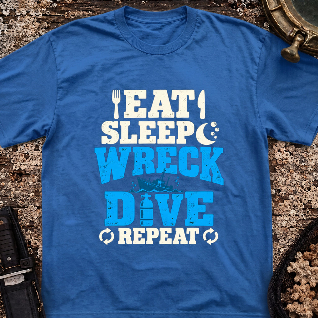 Eat Sleep Wreck Dive Repeat T-Shirt