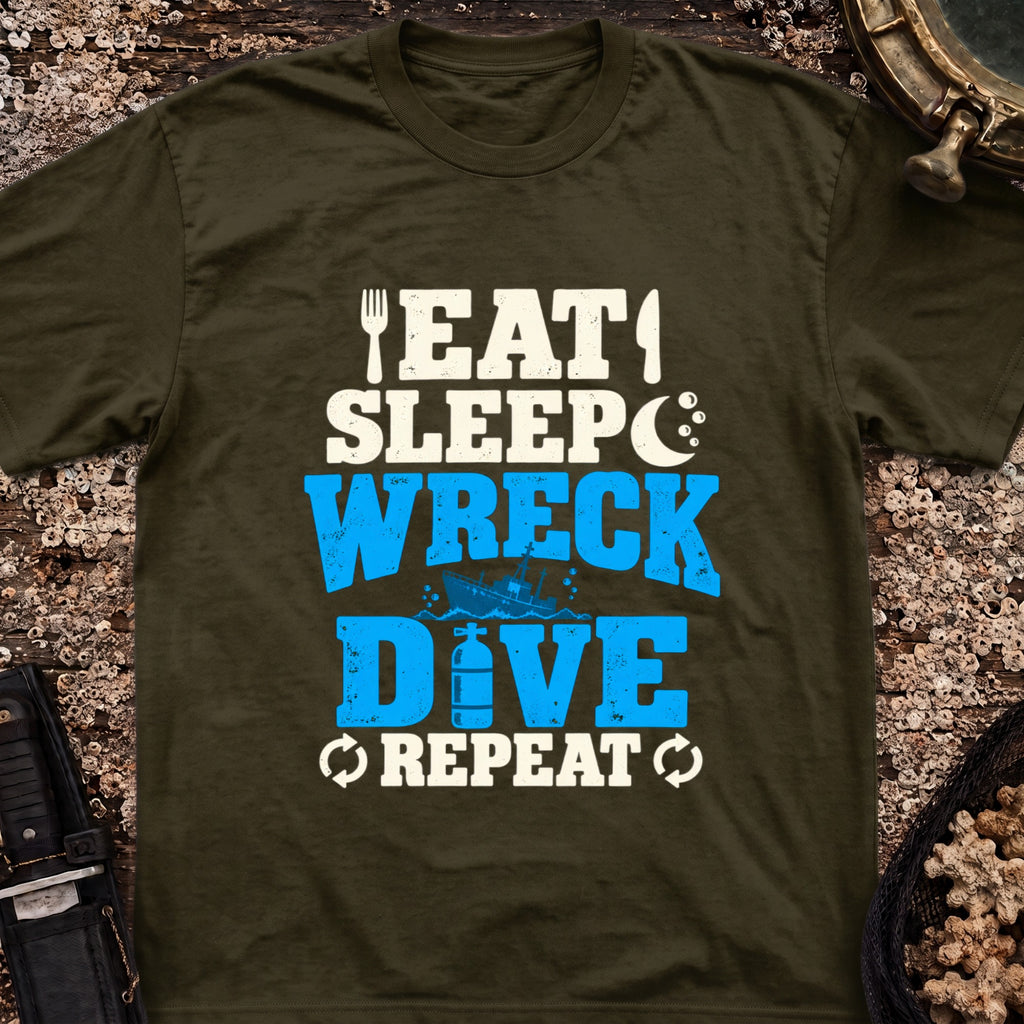 Eat Sleep Wreck Dive Repeat T-Shirt