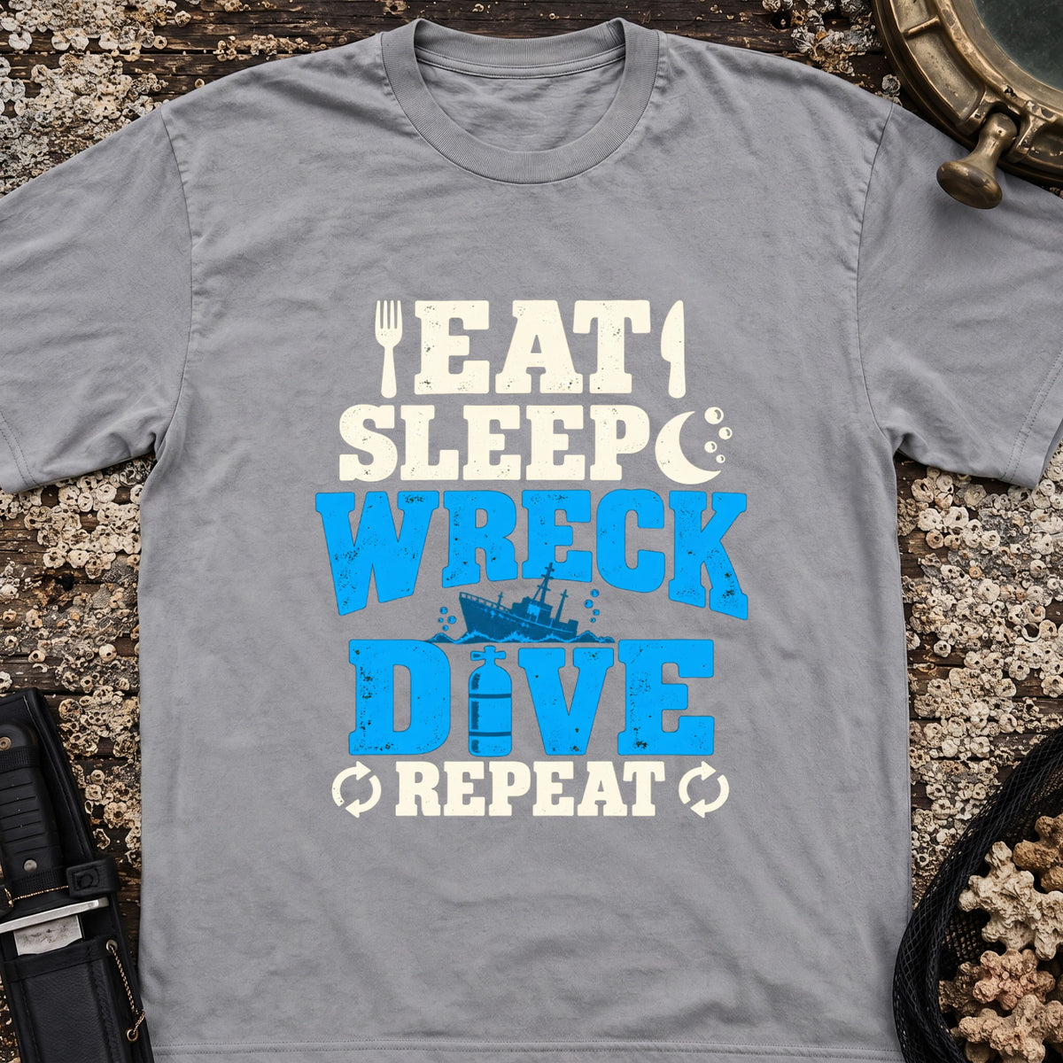 Eat Sleep Wreck Dive Repeat T-Shirt