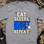 Eat Sleep Night Dive Repeat T-Shirt
