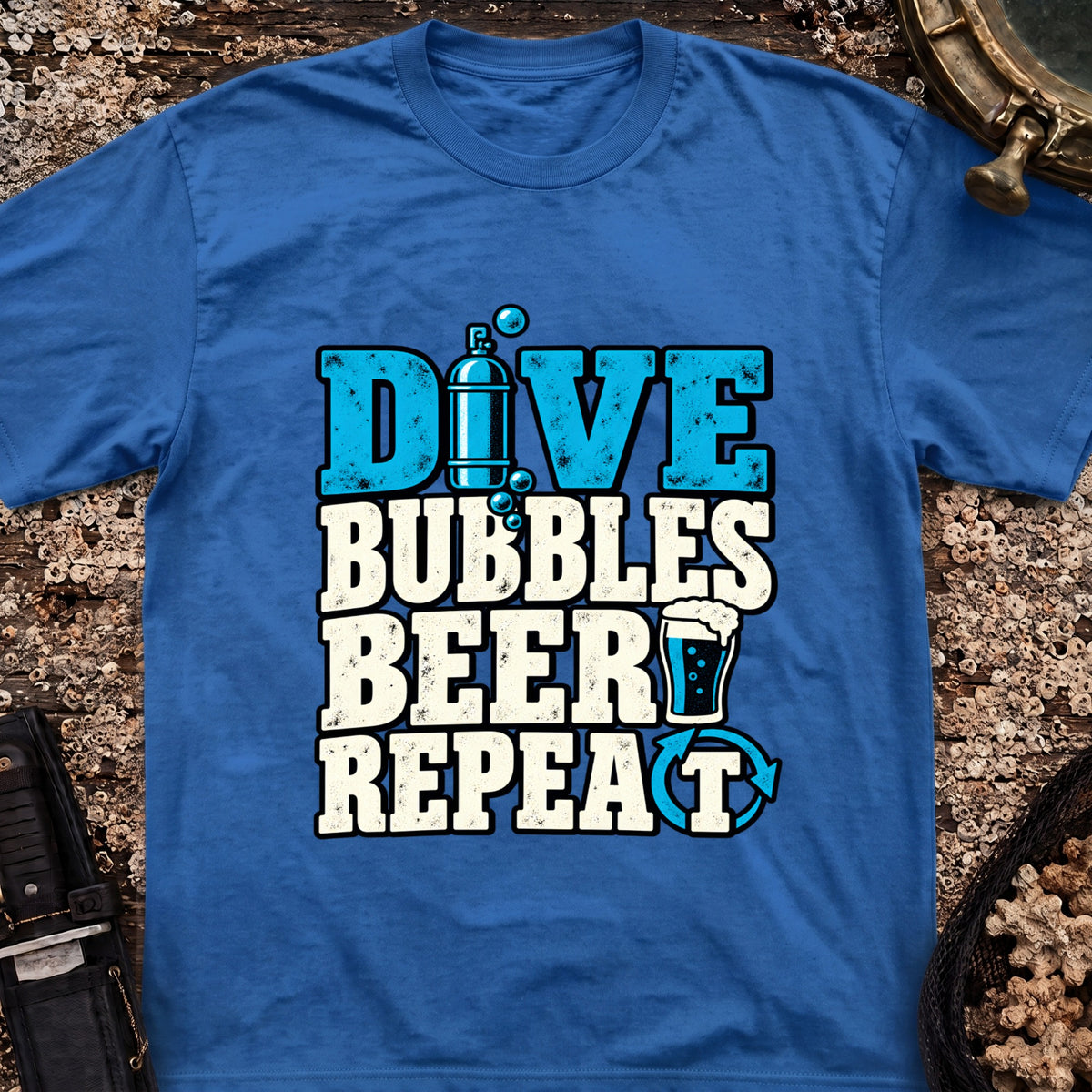Dive Bubbles Beer Repeat T-Shirt