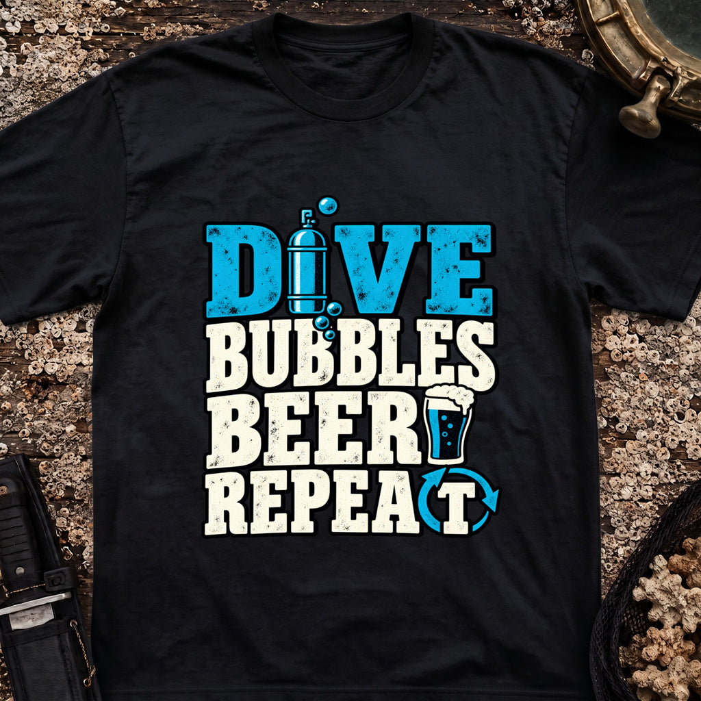 Dive Bubbles Beer Repeat T-Shirt