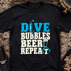 Dive Bubbles Beer Repeat T-Shirt