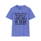 Waddling Toward The Water in 100Ibs Of Gear T-Shirt