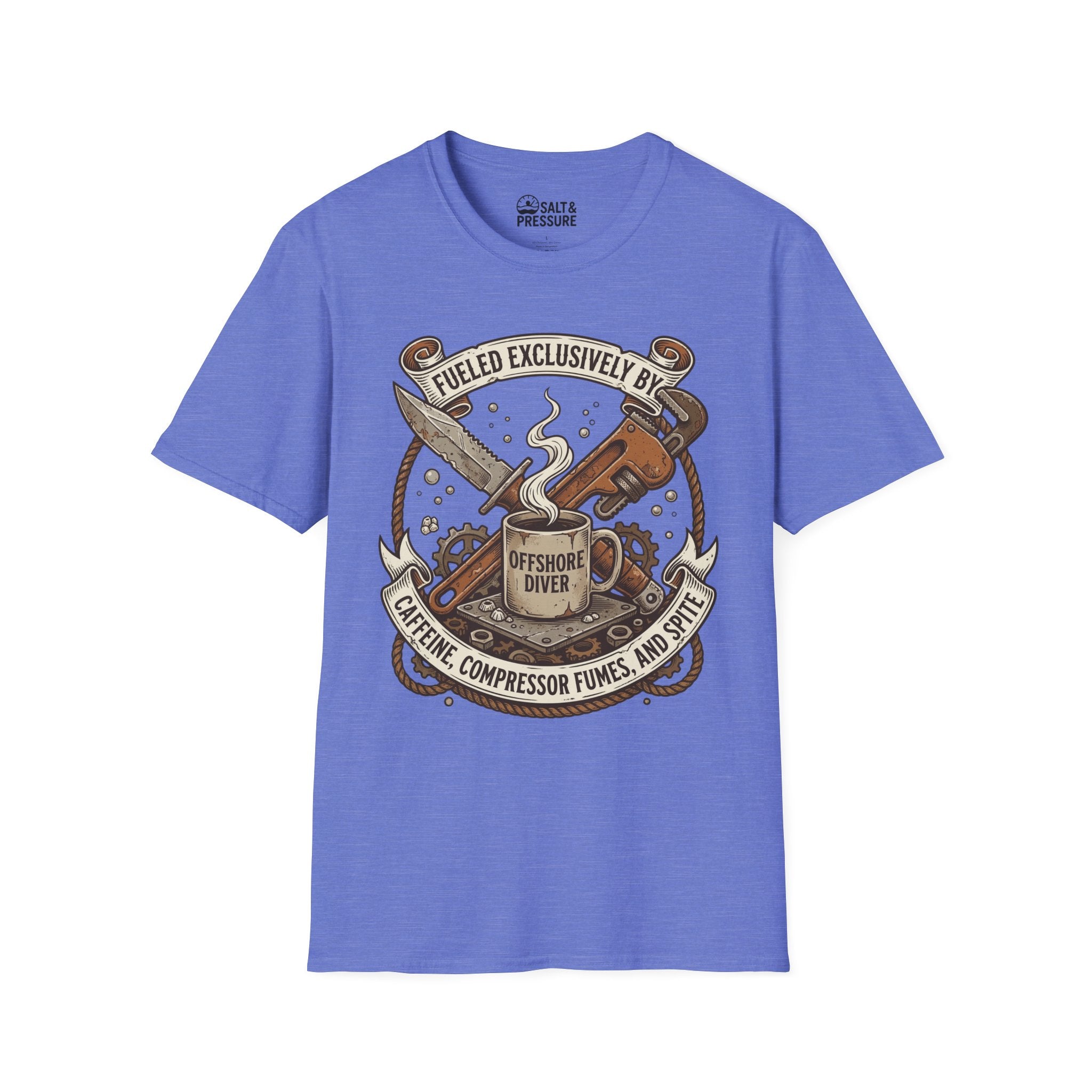 Offshore Diver: Fueled Exclusively By Caffeine, Compressor Fumes & Spite T-Shirt