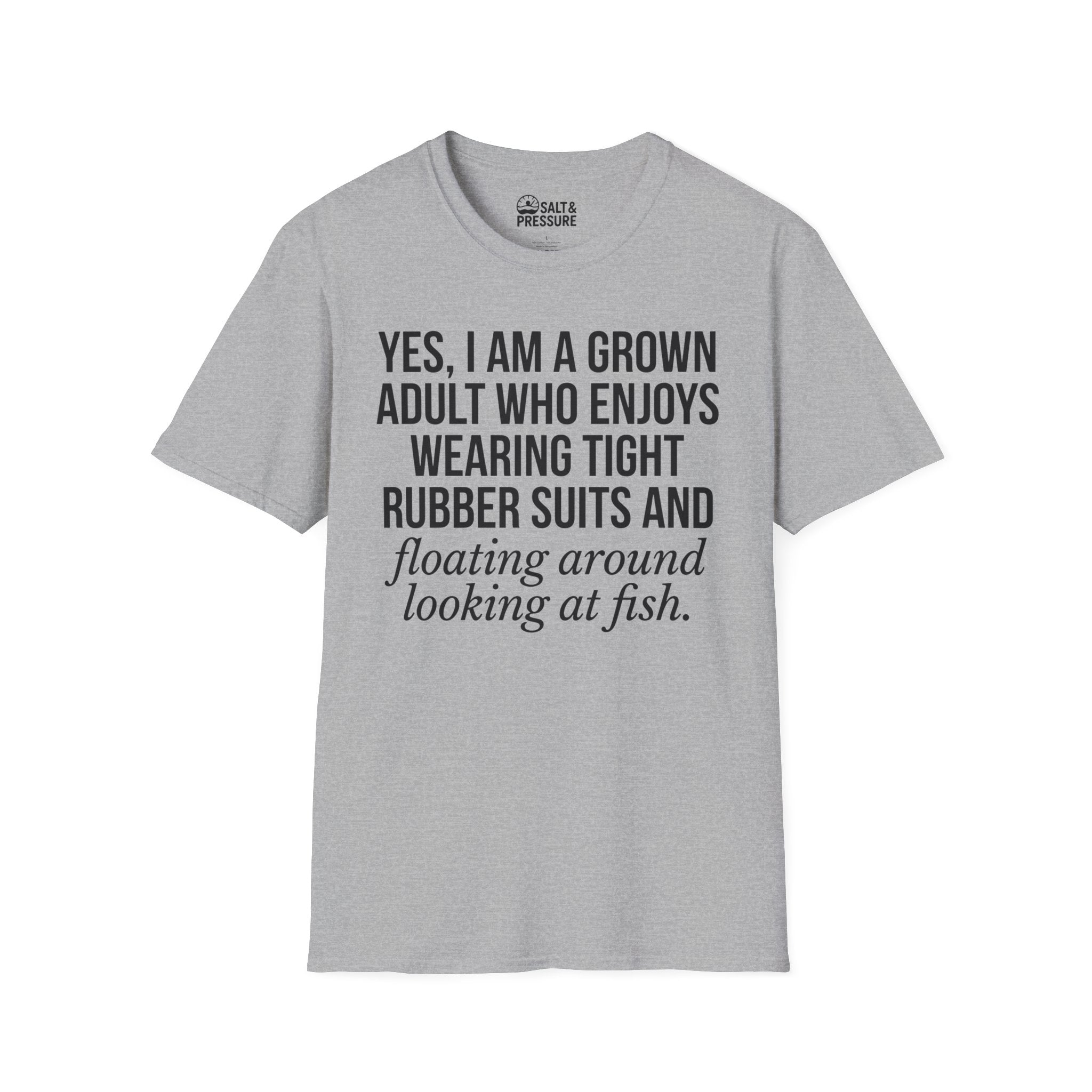 Grown Adult Who Enjoys Wearing Tight Rubber T-Shirt