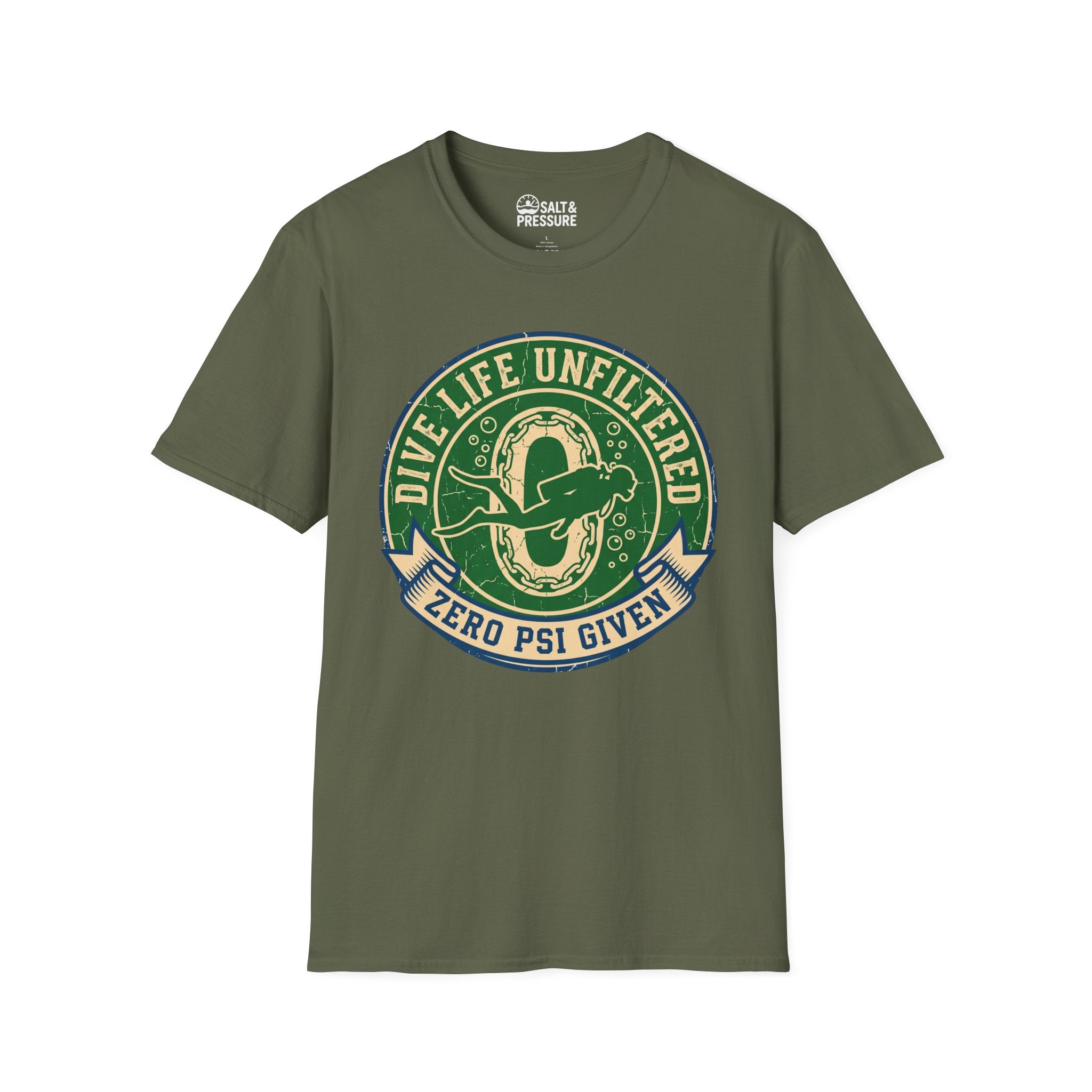 Dive Life Unfiltered Zero PSI Given T-Shirt