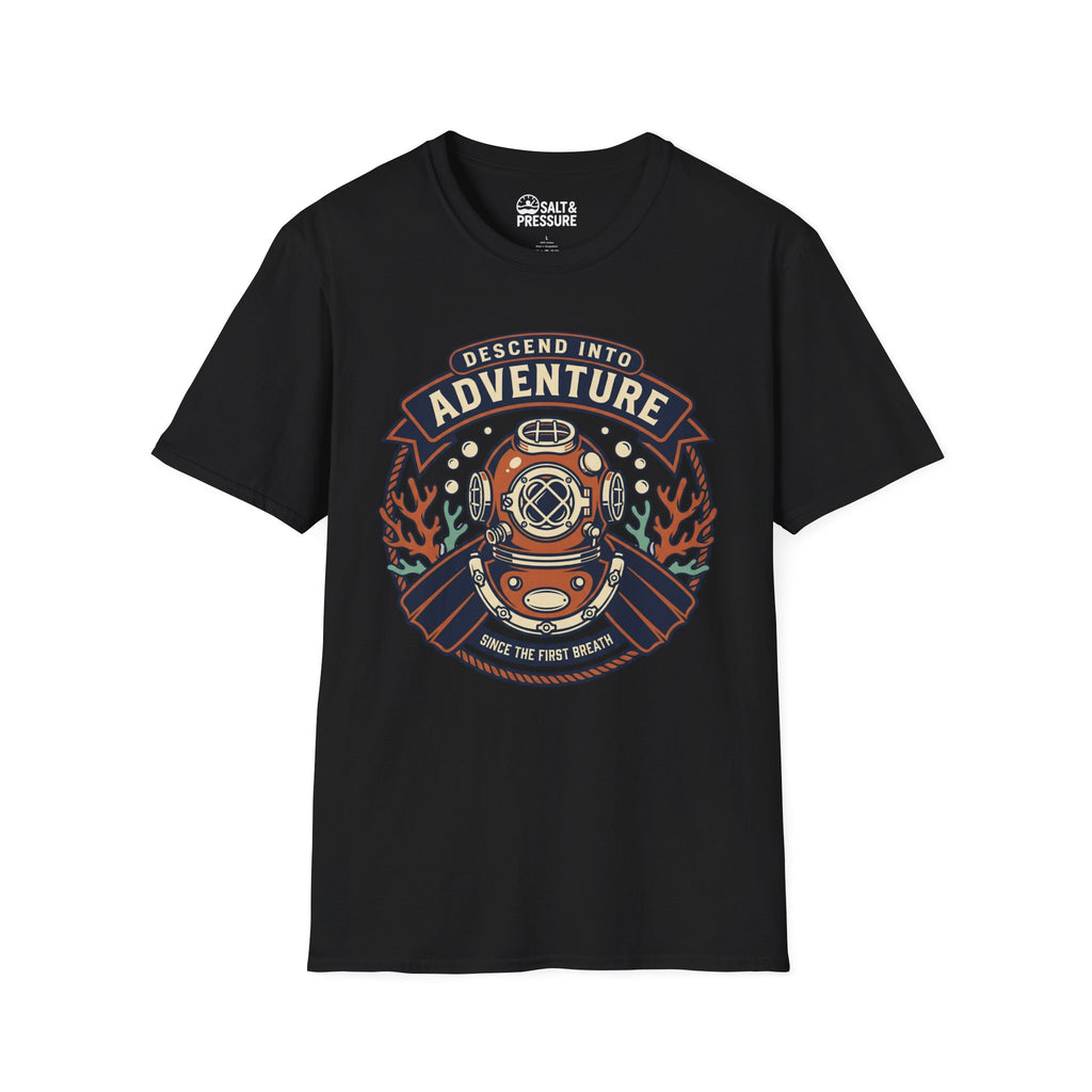 Descend Into Adventure Unisex Softstyle T-Shirt