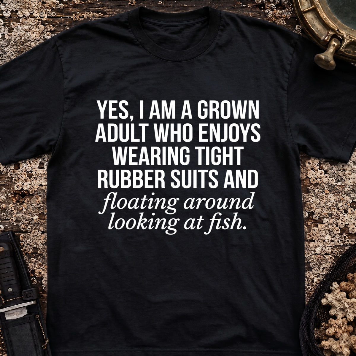 Grown Adult Who Enjoys Wearing Tight Rubber T-Shirt