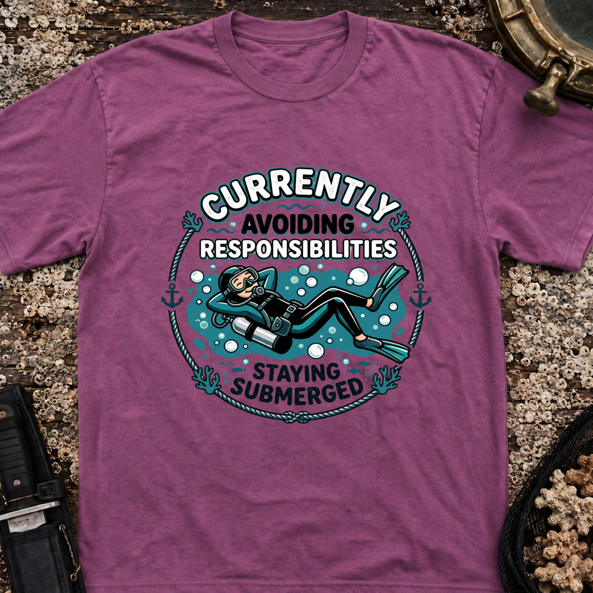 Currently Avoiding Responsibilities, Staying Submerged T-Shirt