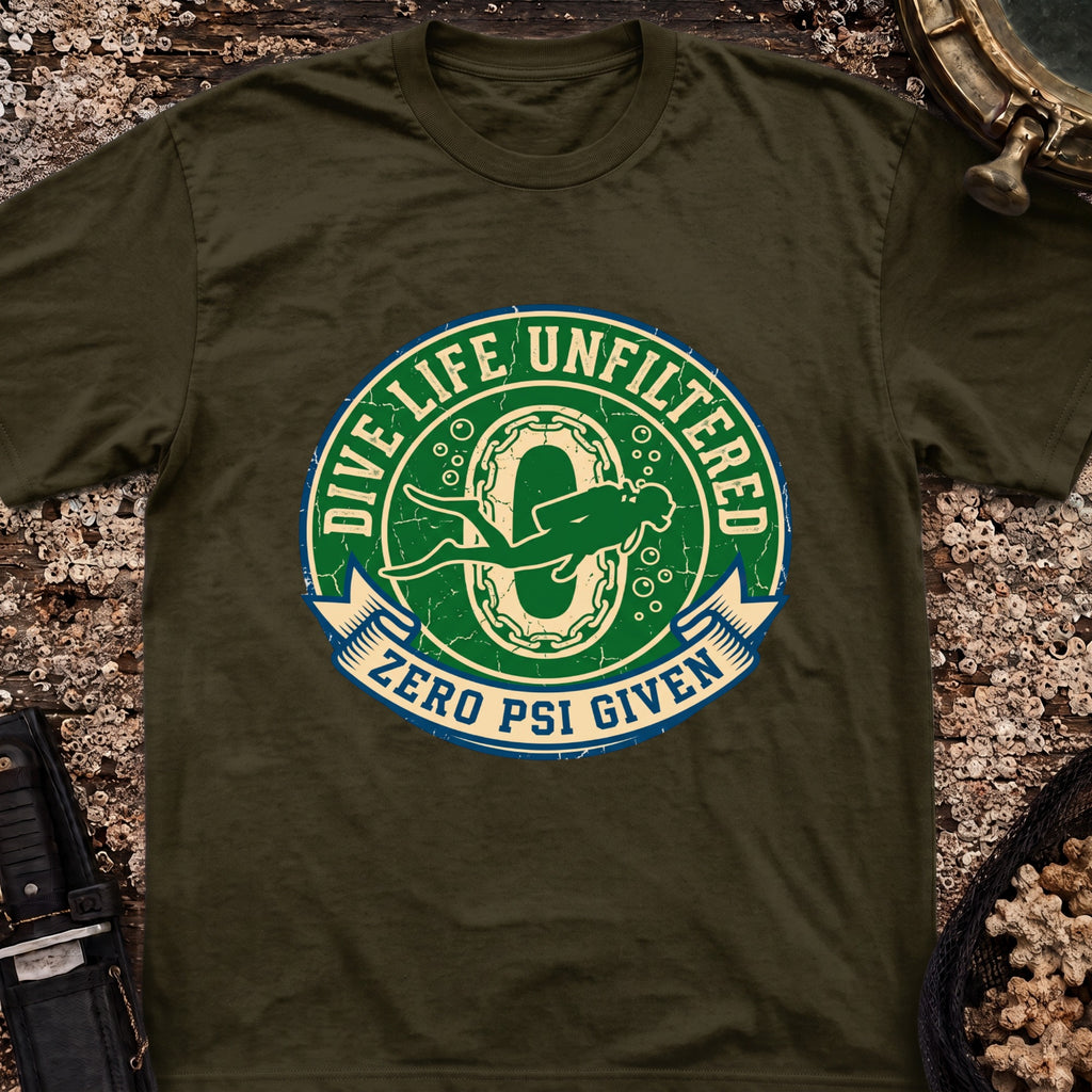 Dive Life Unfiltered Zero PSI Given T-Shirt