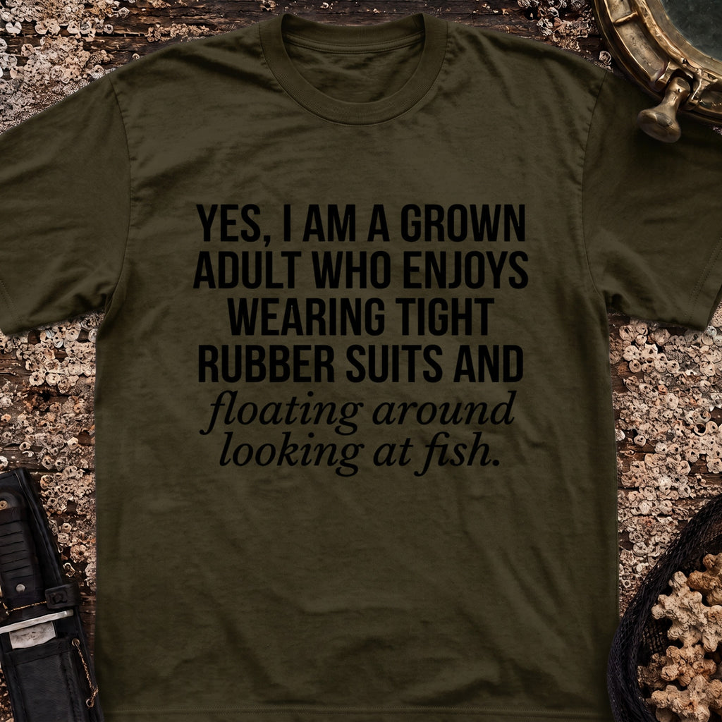Grown Adult Who Enjoys Wearing Tight Rubber T-Shirt