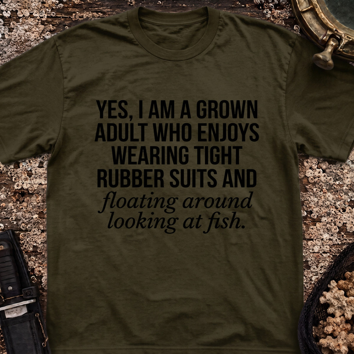 Grown Adult Who Enjoys Wearing Tight Rubber T-Shirt