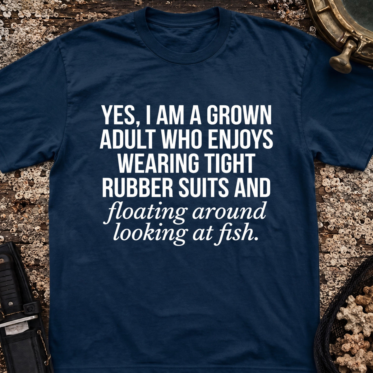 Grown Adult Who Enjoys Wearing Tight Rubber T-Shirt