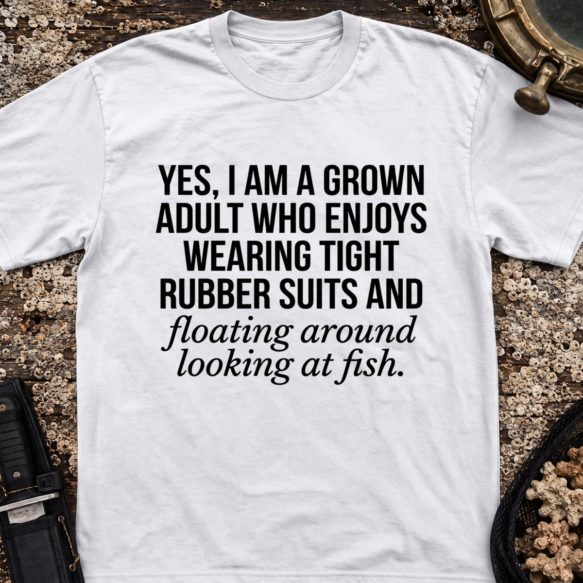 Grown Adult Who Enjoys Wearing Tight Rubber T-Shirt